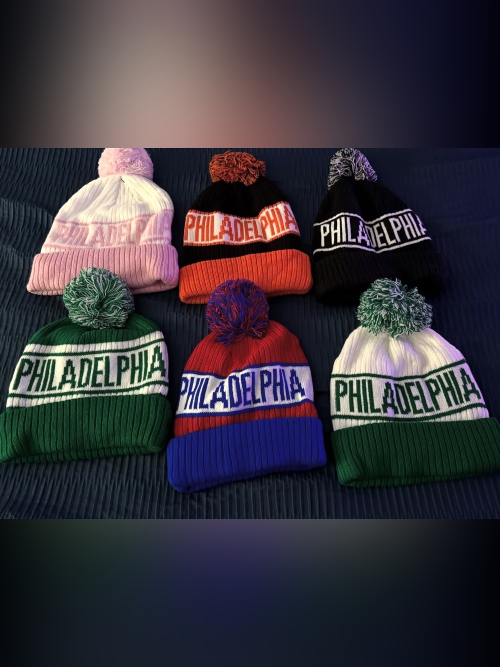 Philadelphia Pom Pom hats